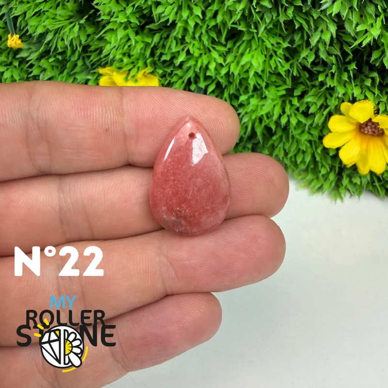 Hochwertiger, durchbrochener Anhänger aus Rhodochrosit-Edelstein