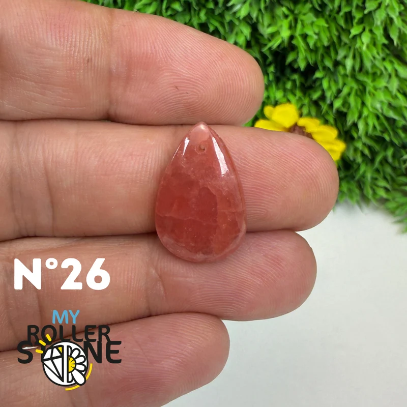 Hochwertiger, durchbrochener Anhänger aus Rhodochrosit-Edelstein