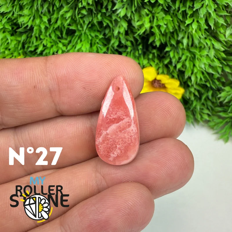 Hochwertiger, durchbrochener Anhänger aus Rhodochrosit-Edelstein