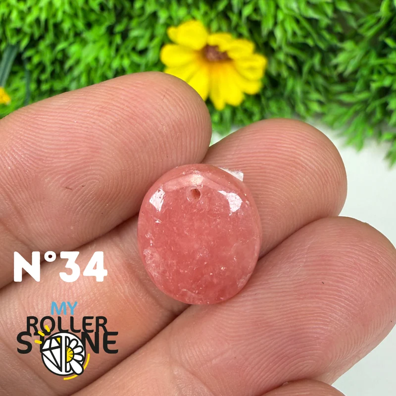 Hochwertiger, durchbrochener Anhänger aus Rhodochrosit-Edelstein