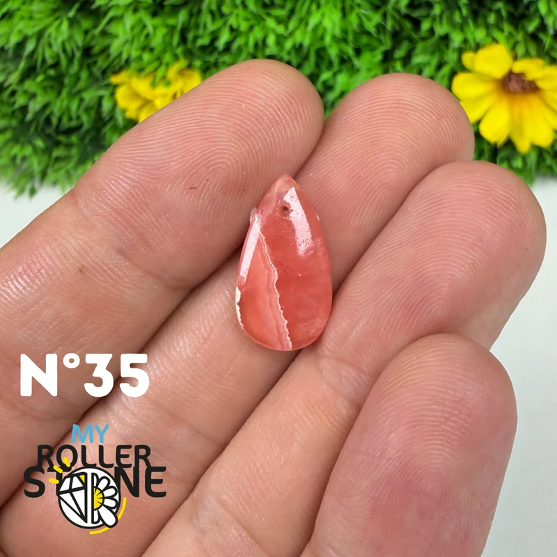 Hochwertiger, durchbrochener Anhänger aus Rhodochrosit-Edelstein
