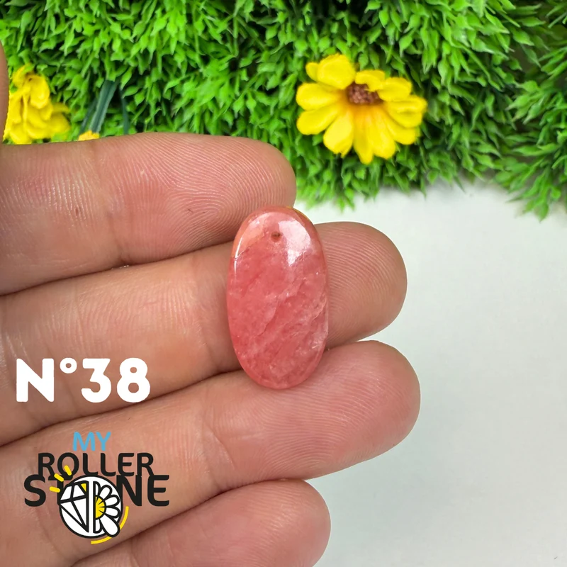 Hochwertiger, durchbrochener Anhänger aus Rhodochrosit-Edelstein