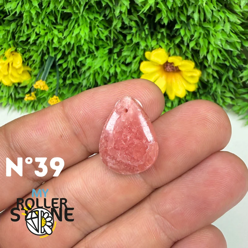 Hochwertiger, durchbrochener Anhänger aus Rhodochrosit-Edelstein