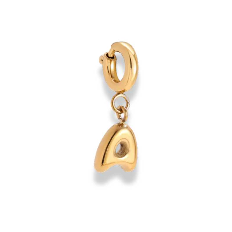 Bubble Letter Charm 14K Vergoldet