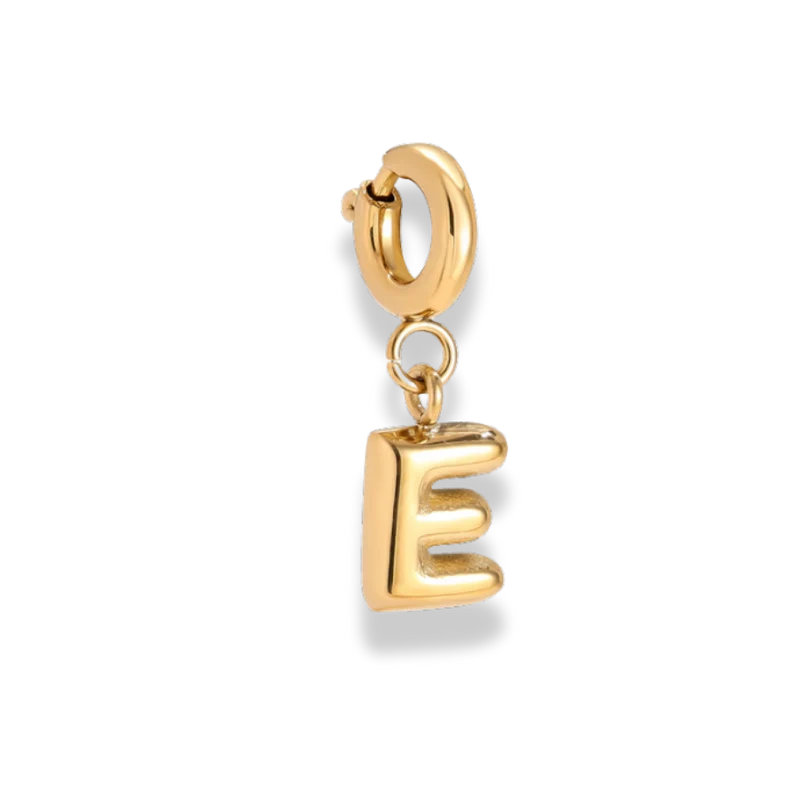 Bubble Letter Charm 14K Vergoldet