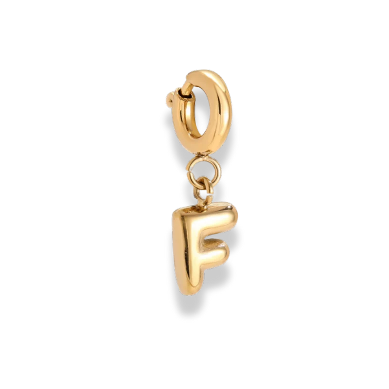 Bubble Letter Charm 14K Vergoldet