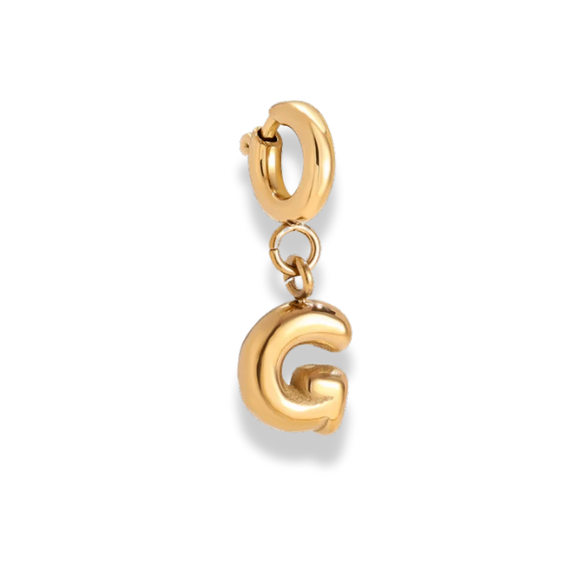 Bubble Letter Charm 14K Vergoldet