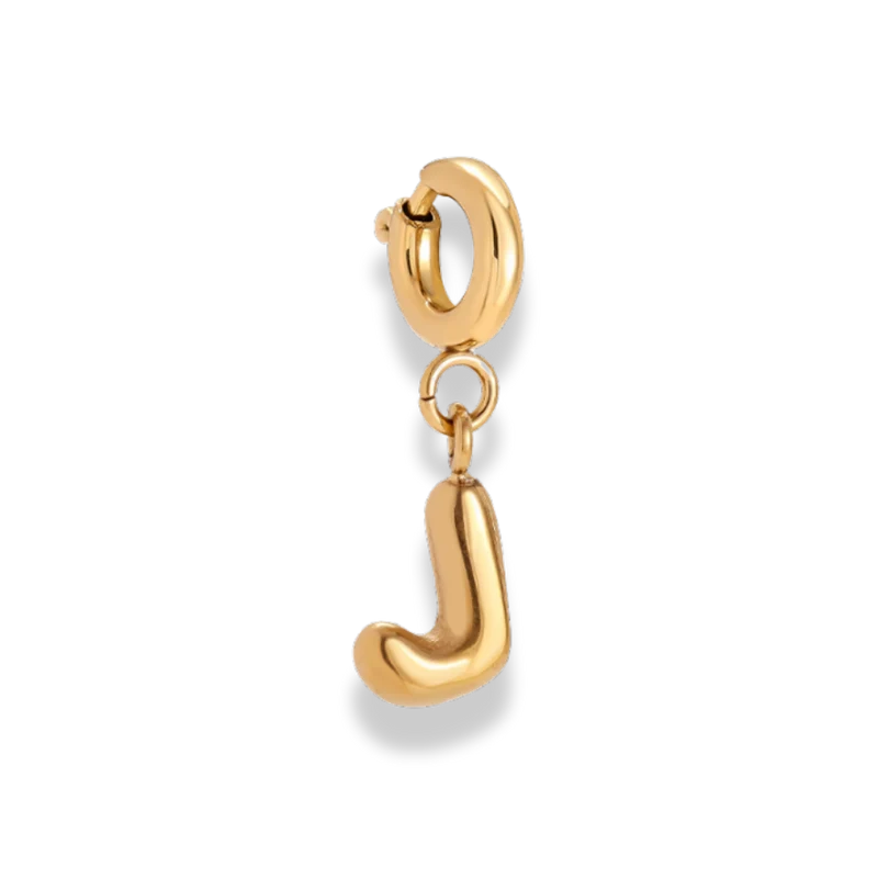 Bubble Letter Charm 14K Vergoldet