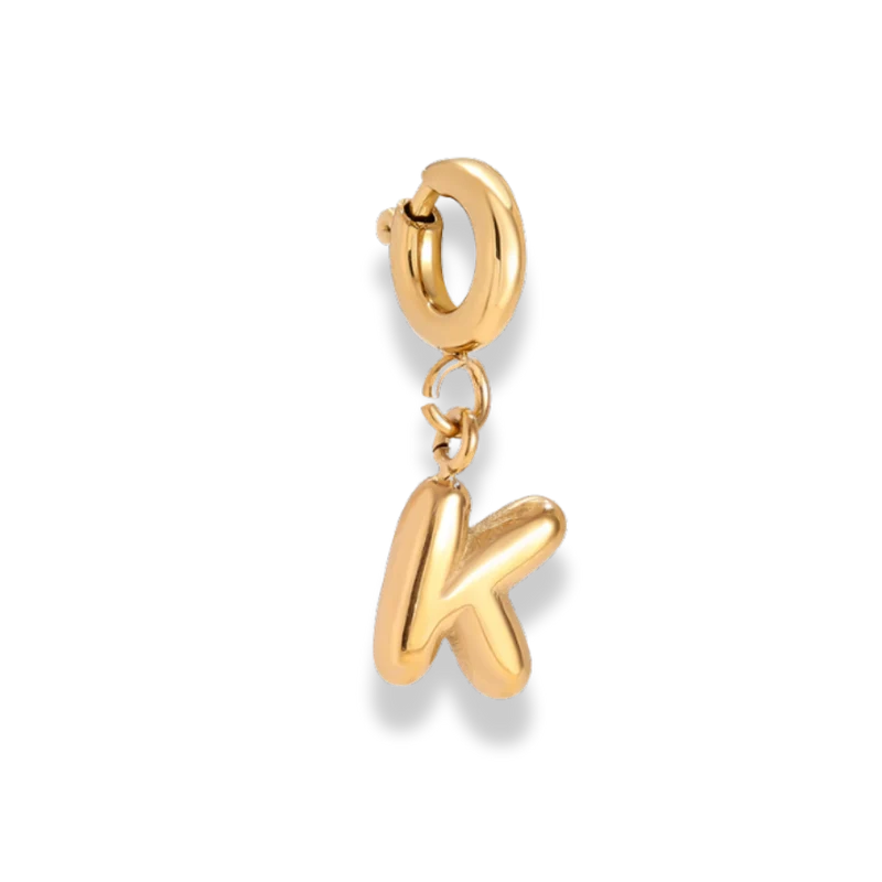 Bubble Letter Charm 14K Vergoldet