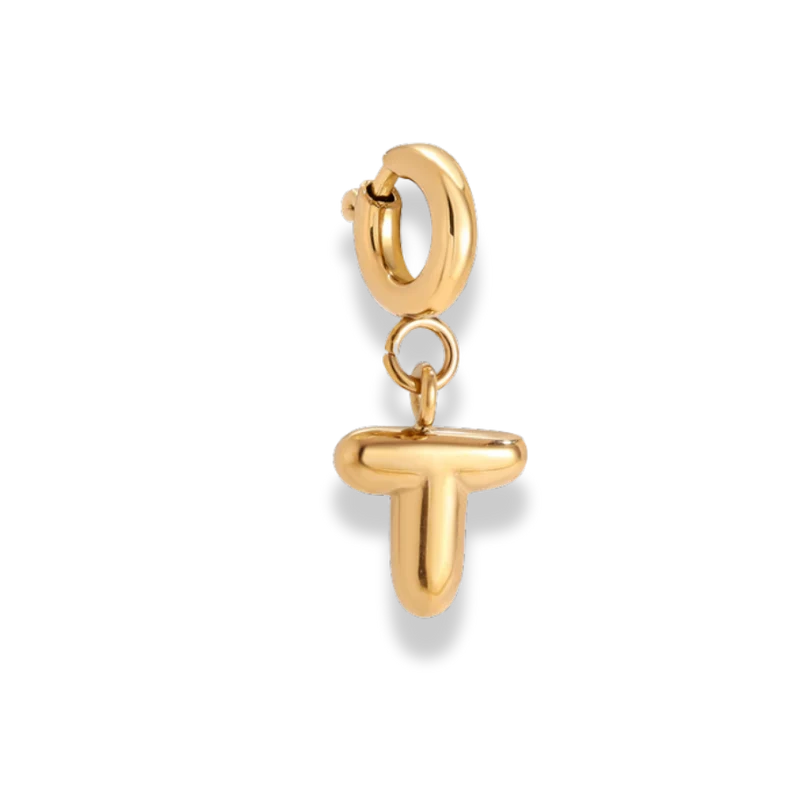 Bubble Letter Charm 14K Vergoldet