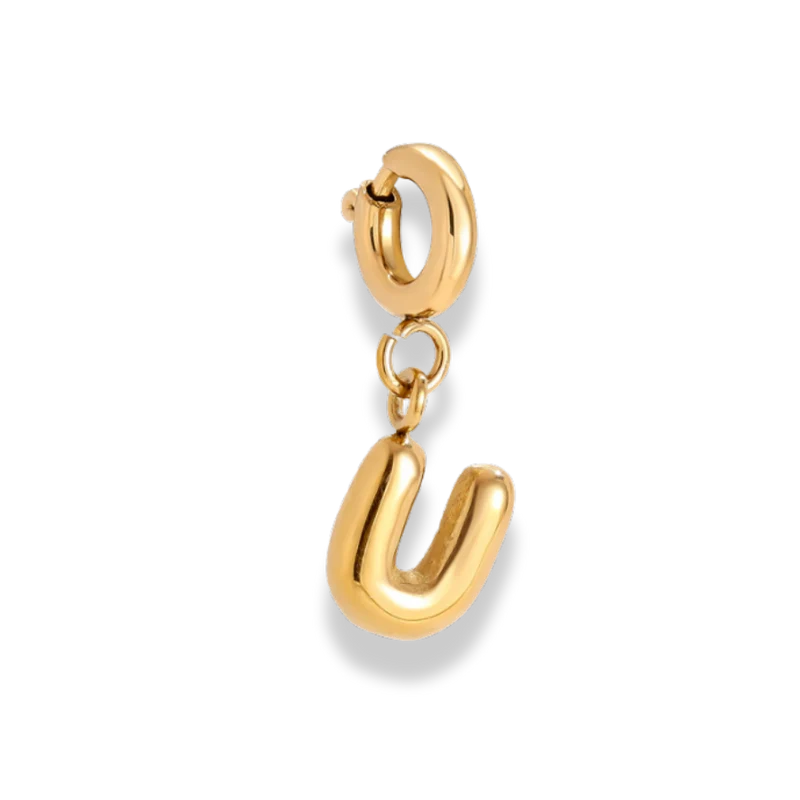 Bubble Letter Charm 14K Vergoldet