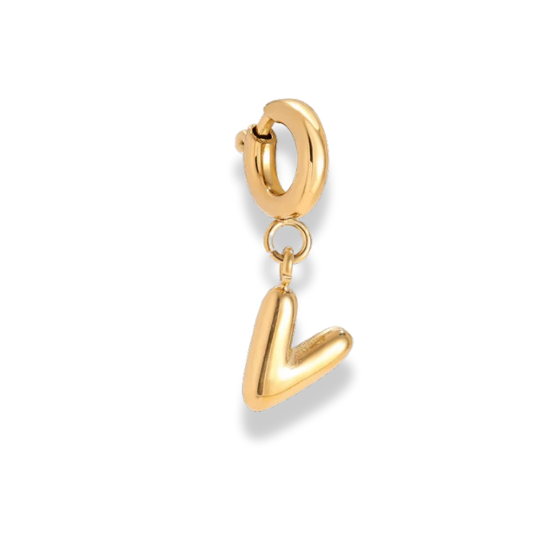 Bubble Letter Charm 14K Vergoldet