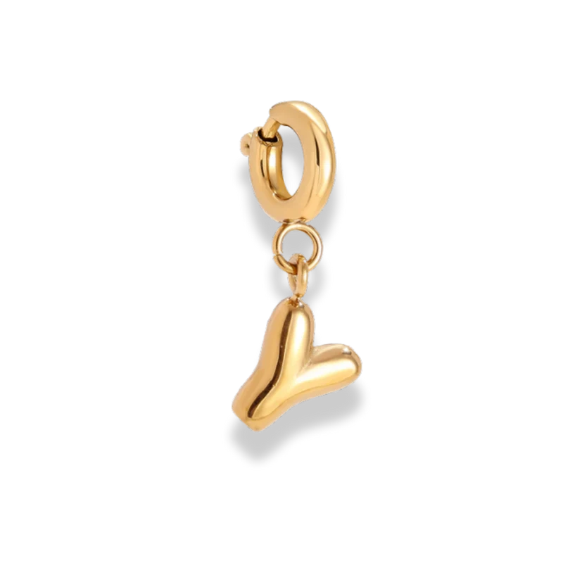 Bubble Letter Charm 14K Vergoldet