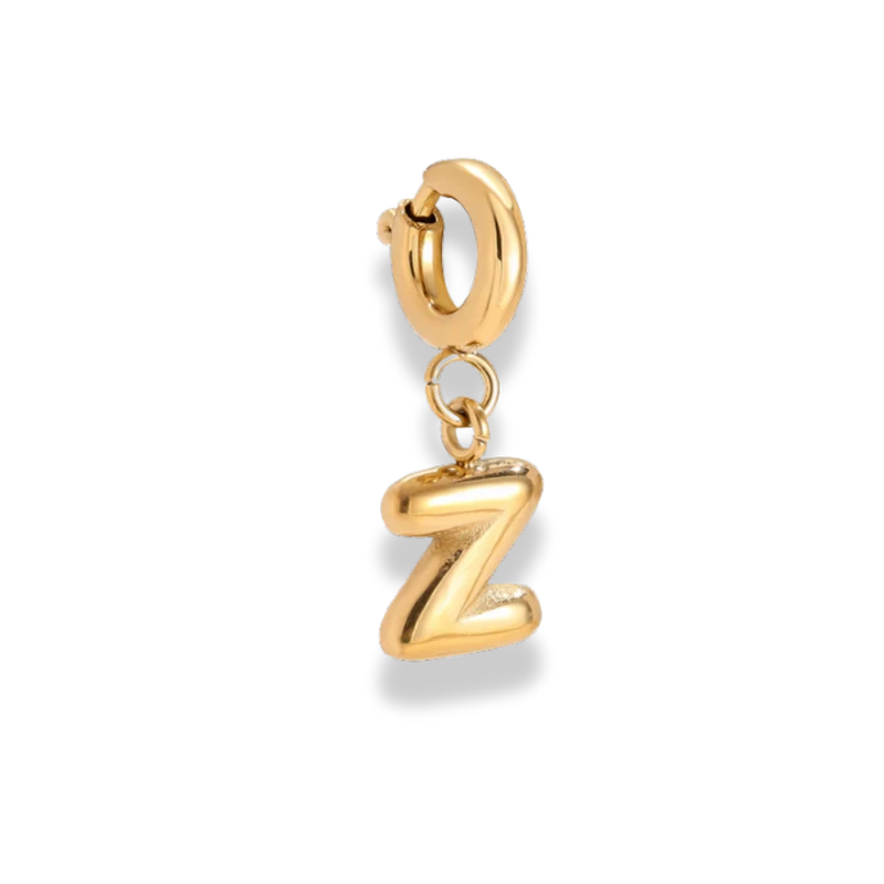 Bubble Letter Charm 14K Vergoldet