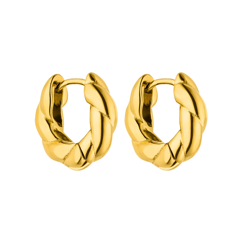 Sleek Huggie Ohrringe 14K Vergoldet