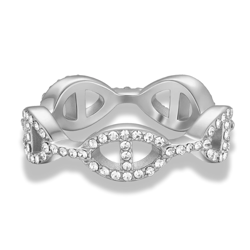 Pave Flow Deluxe Ring 14K Vergoldet