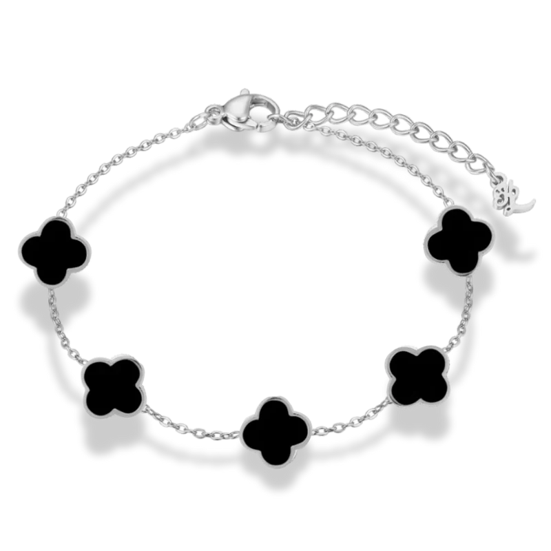 Mini Noir Lucky Leaf Abbaddon Armband 14K vergoldet