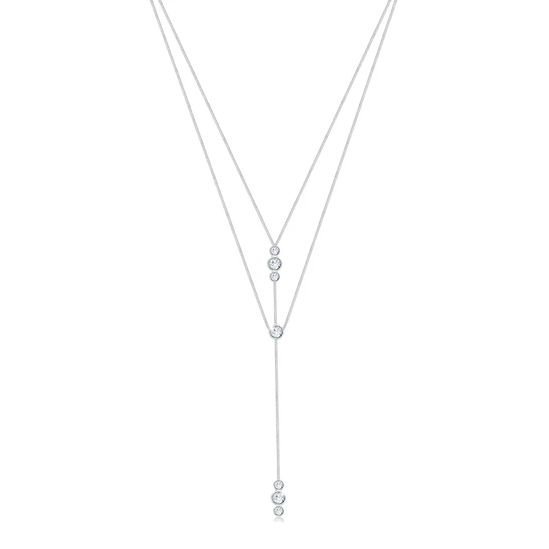 Layer-Halskette | mit Kristallen von Swarovski® (Weiß)
