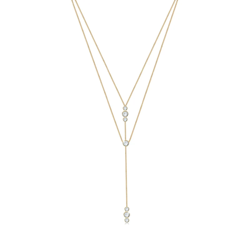 Layer-Halskette | mit Kristallen von Swarovski® (Weiß)