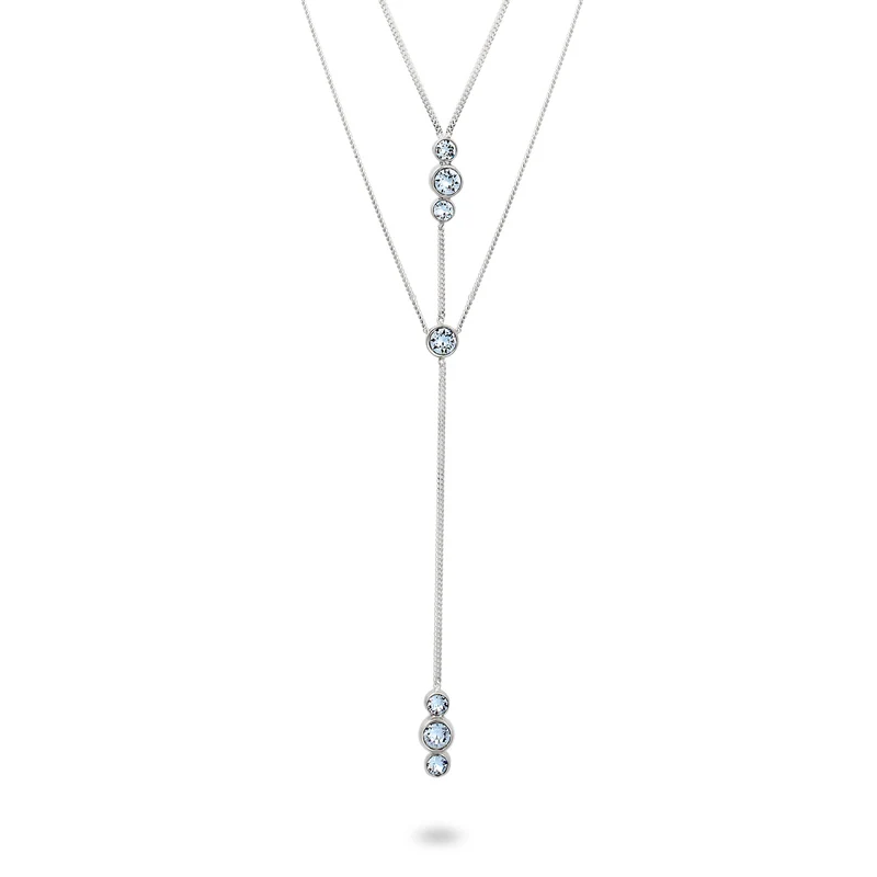 Layer-Halskette | mit Kristallen von Swarovski® (Weiß)