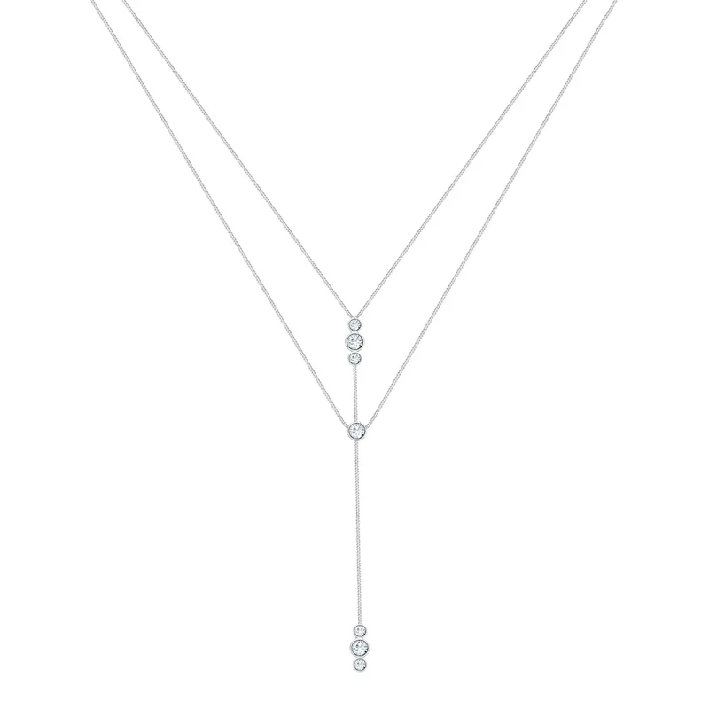 Layer-Halskette | mit Kristallen von Swarovski® (Weiß)