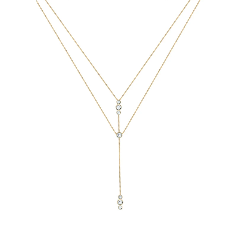 Layer-Halskette | mit Kristallen von Swarovski® (Weiß)