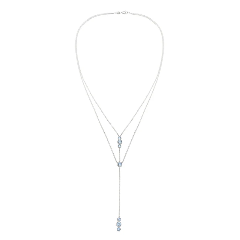 Layer-Halskette | mit Kristallen von Swarovski® (Weiß)