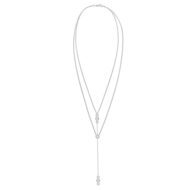 Layer-Halskette | mit Kristallen von Swarovski® (Weiß)