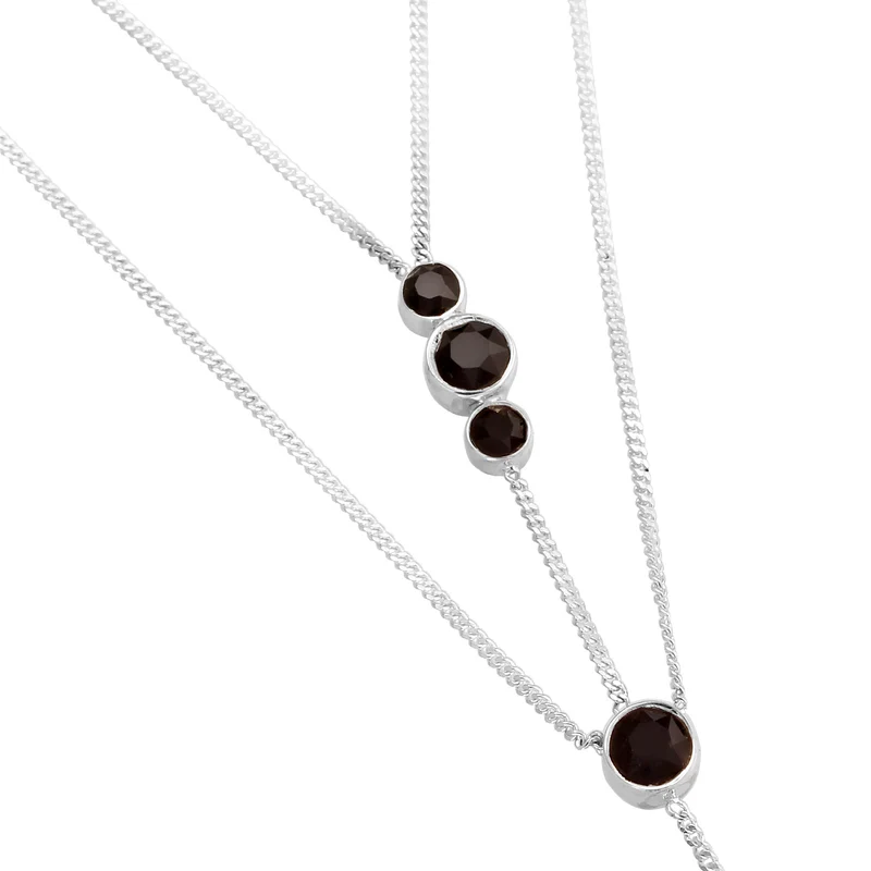 Layer-Halskette | mit Kristallen von Swarovski® (Weiß)