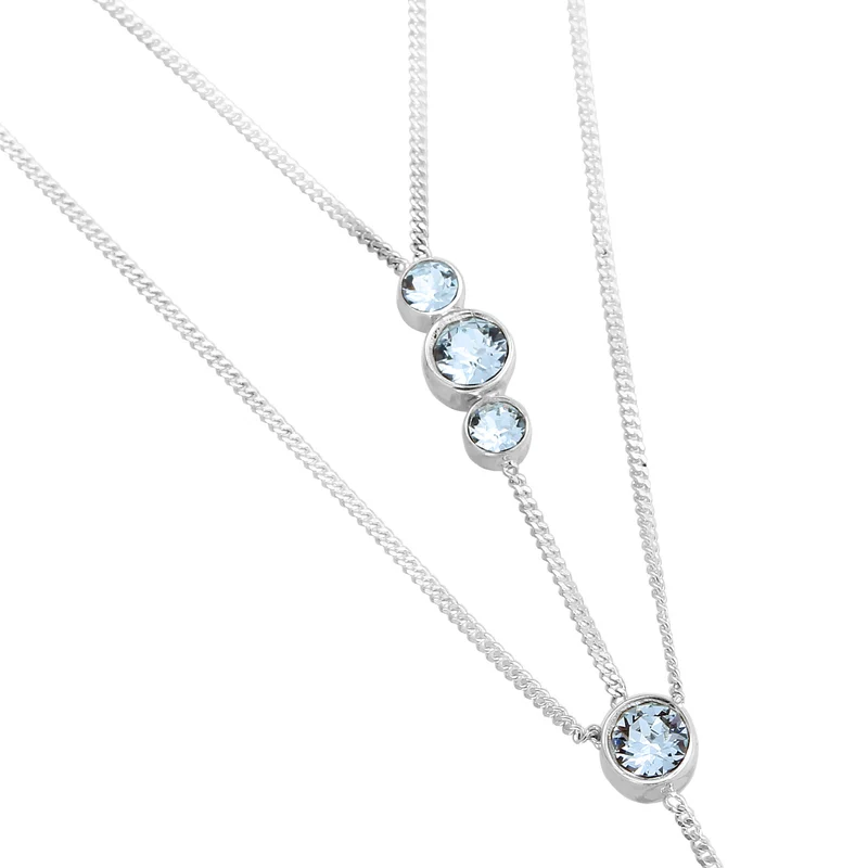 Layer-Halskette | mit Kristallen von Swarovski® (Weiß)
