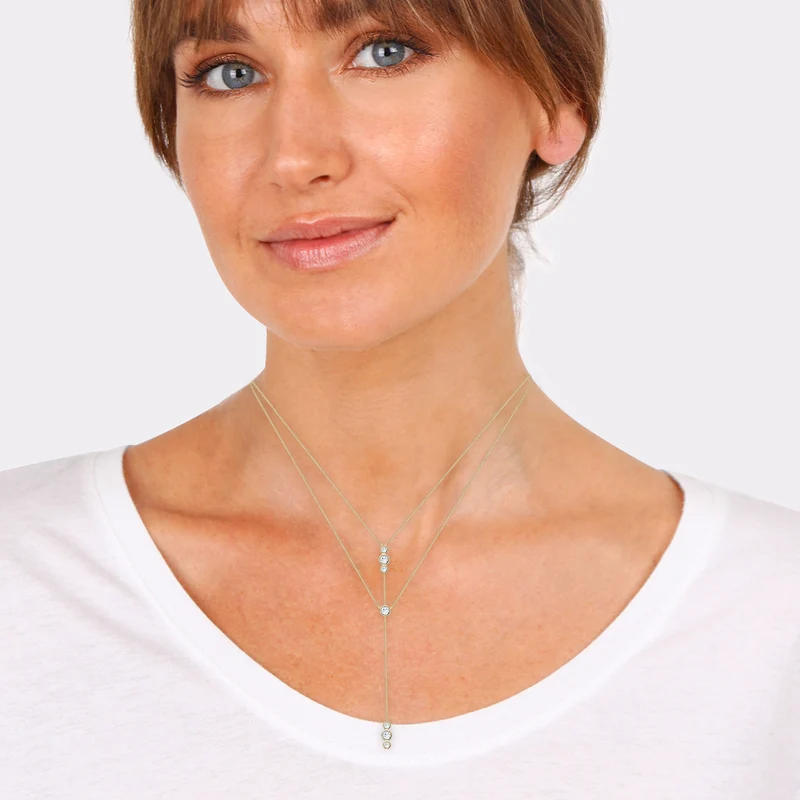 Layer-Halskette | mit Kristallen von Swarovski® (Weiß)
