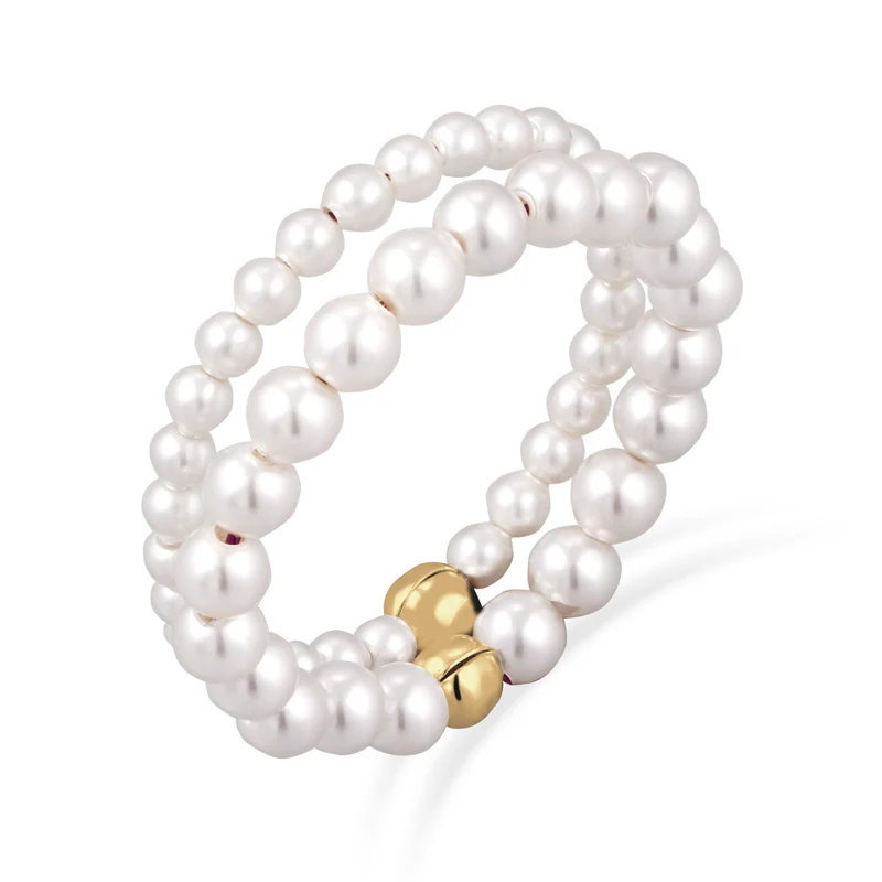 Ringset | mit Perlen von Swarovski® (Weiß)