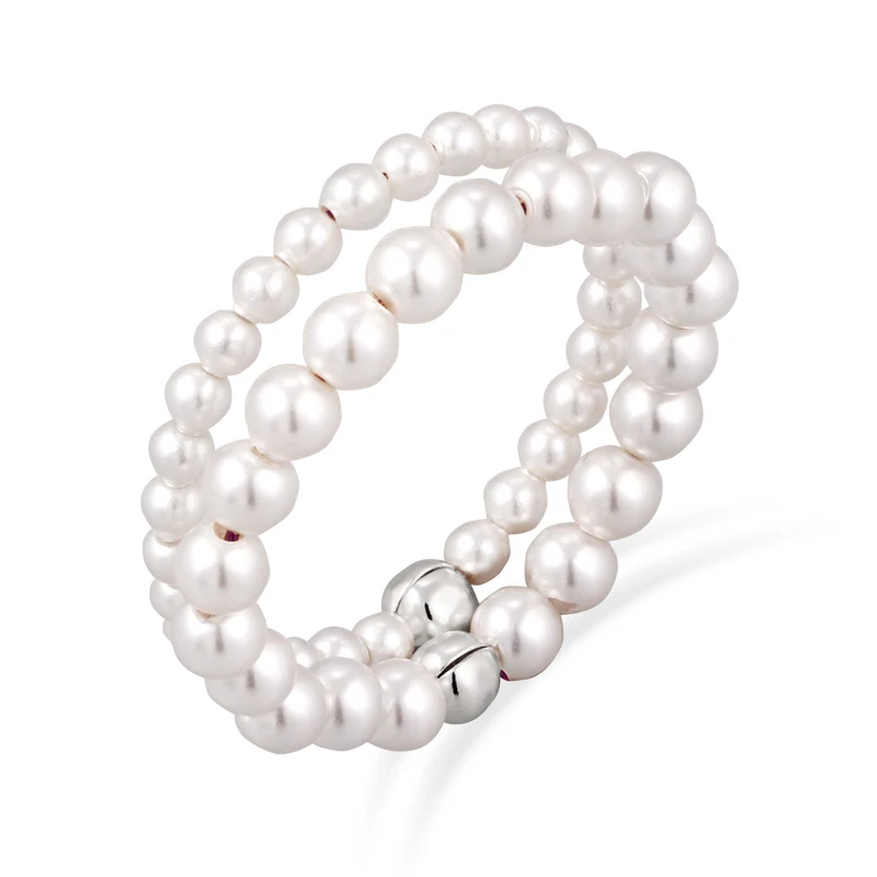 Ringset | mit Perlen von Swarovski® (Weiß)