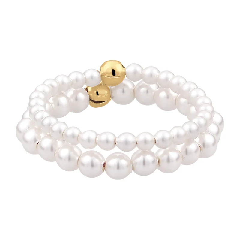 Ringset | mit Perlen von Swarovski® (Weiß)