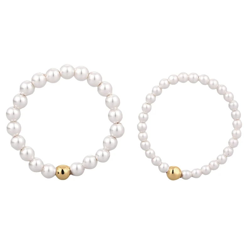 Ringset | mit Perlen von Swarovski® (Weiß)
