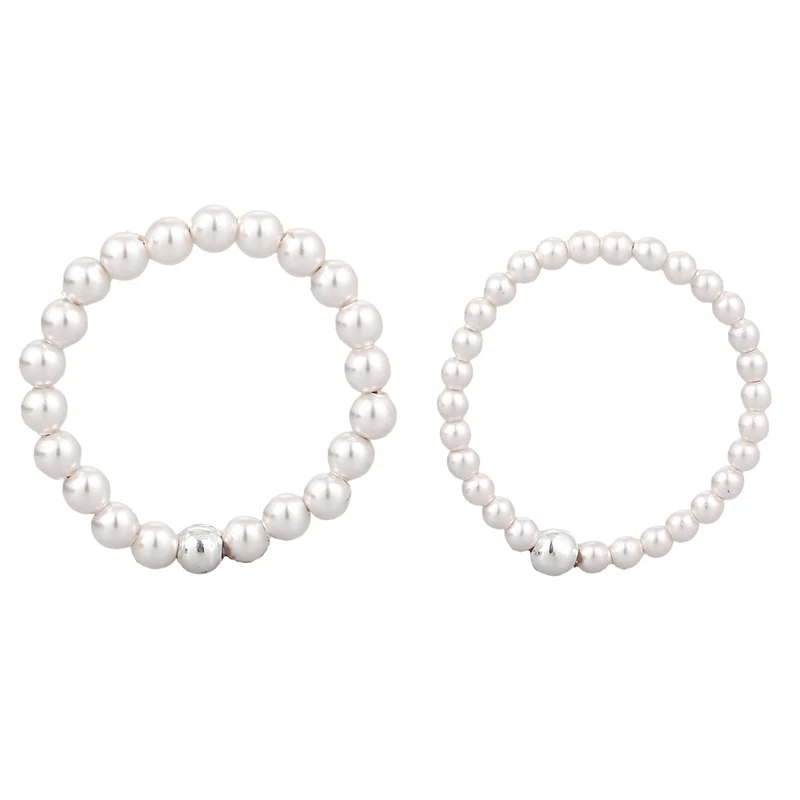 Ringset | mit Perlen von Swarovski® (Weiß)