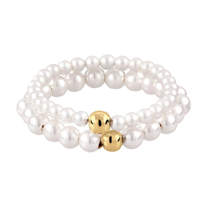 Ringset | mit Perlen von Swarovski® (Weiß)