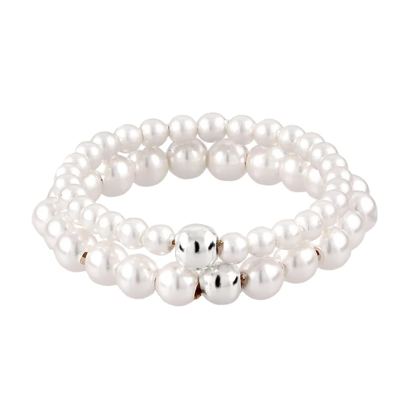 Ringset | mit Perlen von Swarovski® (Weiß)