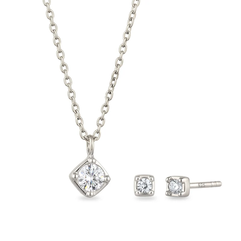 Schmuckset | Mit Kristallen von Swarovski® (Weiß)