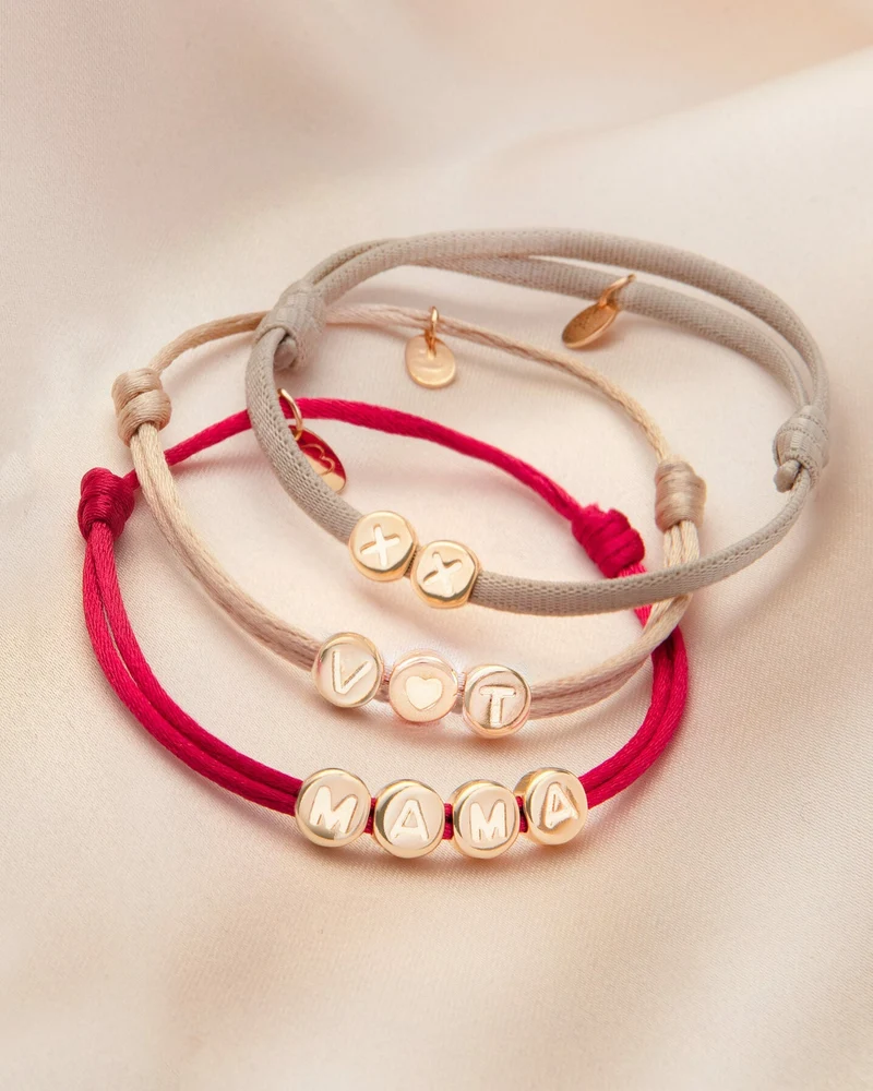 Initial Beads Armband - Verguld - Gepersonaliseerde Armband