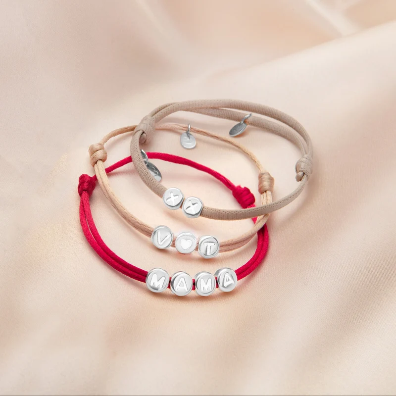 Initial Beads Armband - Zilver - Gepersonaliseerde Armband