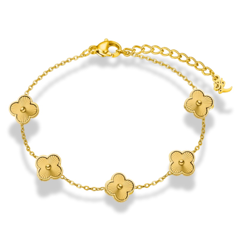 Mini Golden Lucky Leaf Abbaddon Armband 14K Vergoldet