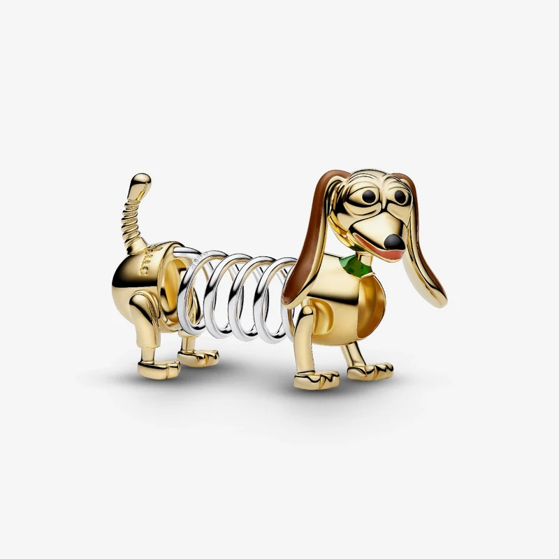 Disney Pixar Gold Toy Story Slinky Dog Charms