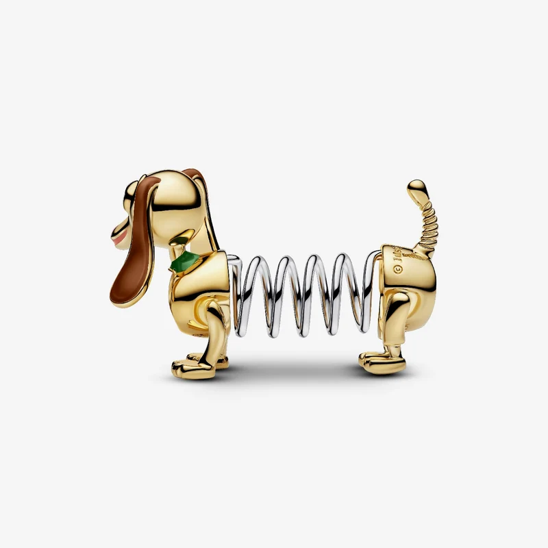 Disney Pixar Gold Toy Story Slinky Dog Charms