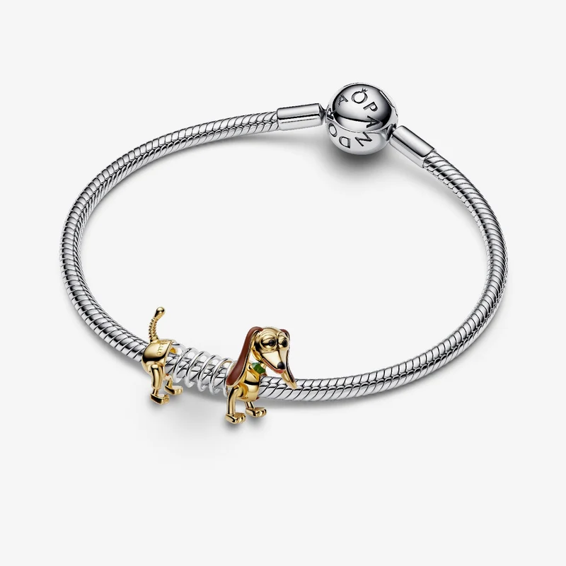 Disney Pixar Gold Toy Story Slinky Dog Charms