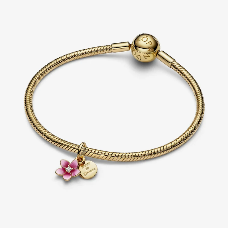 Disney Gold Moana Flower Dangle Charms