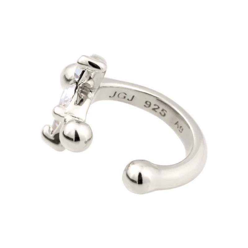 Earcuff Blume | Mit Kristallen von Swarovski® (Weiß)