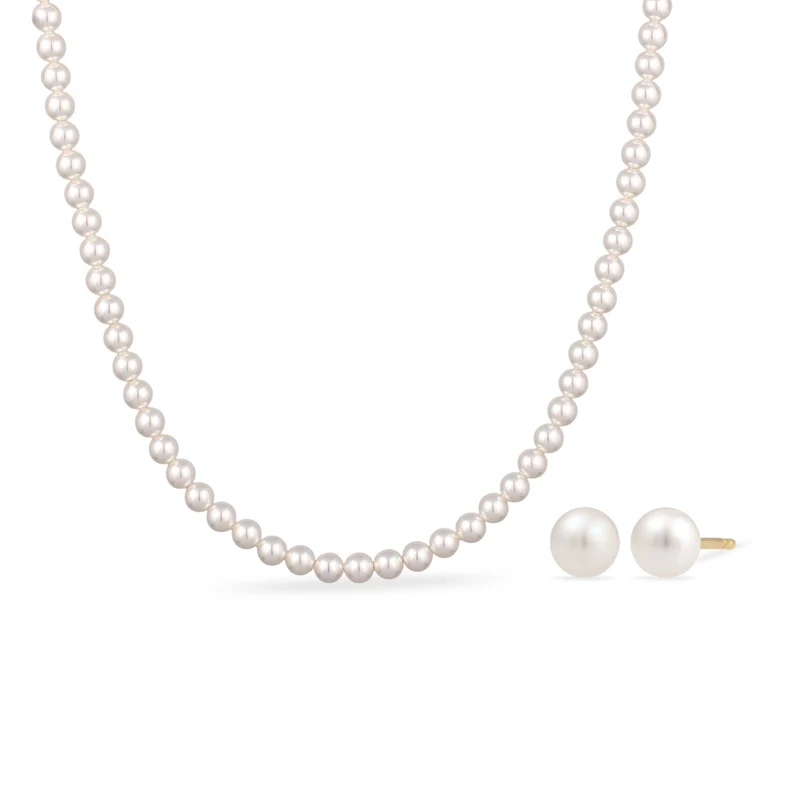 Schmuckset | mit Perlen von Swarovski® (Weiß)
