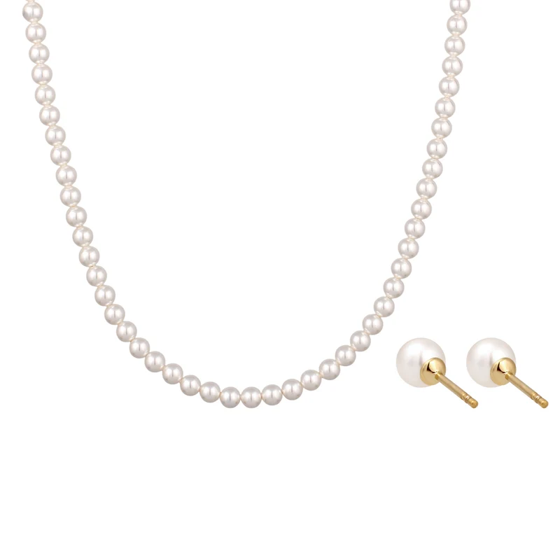 Schmuckset | mit Perlen von Swarovski® (Weiß)