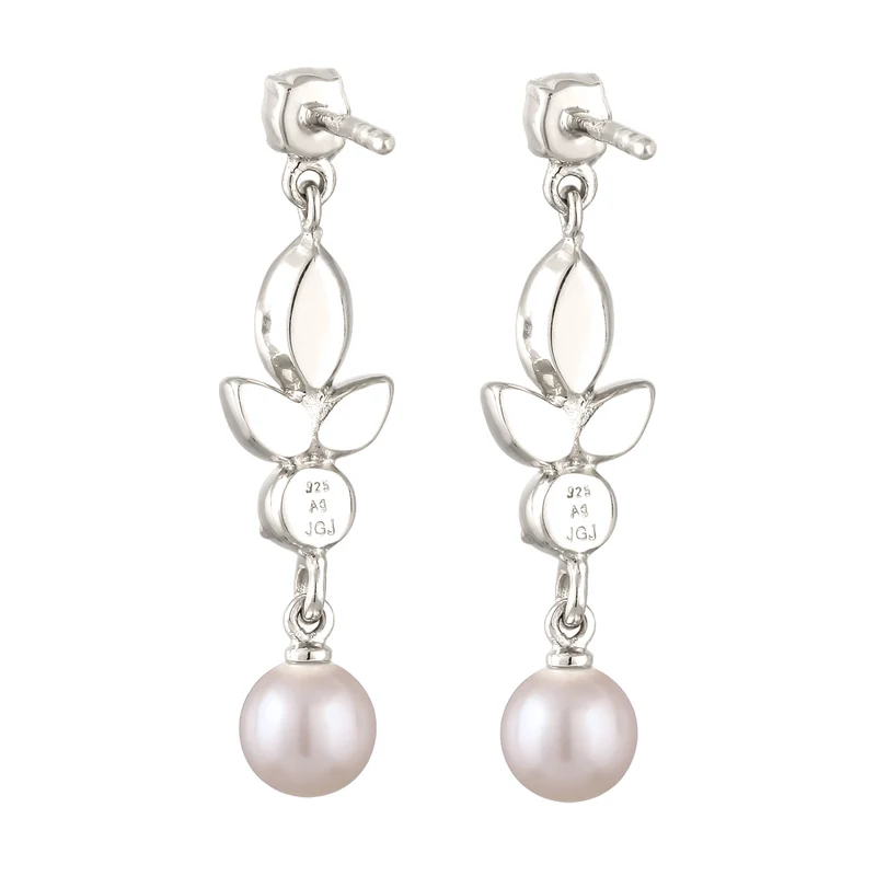 Ohrstecker | mit Perlen und Kristallen von Swarovski® (Weiß)